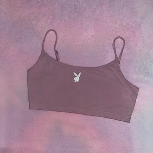 GUC y2k playboy bunny pink purple bralette lounge sleep size L
